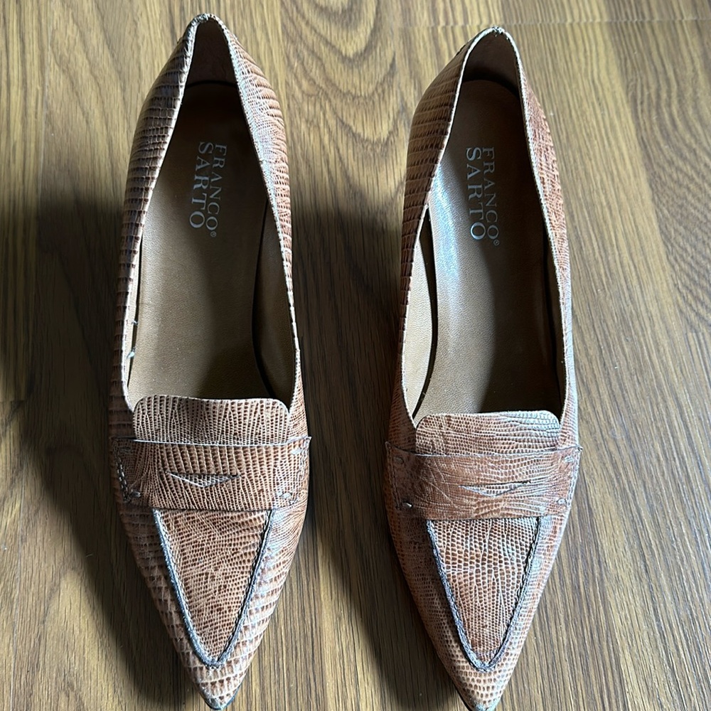 Franco Sarto 8.5 Snakeskin Low Heel